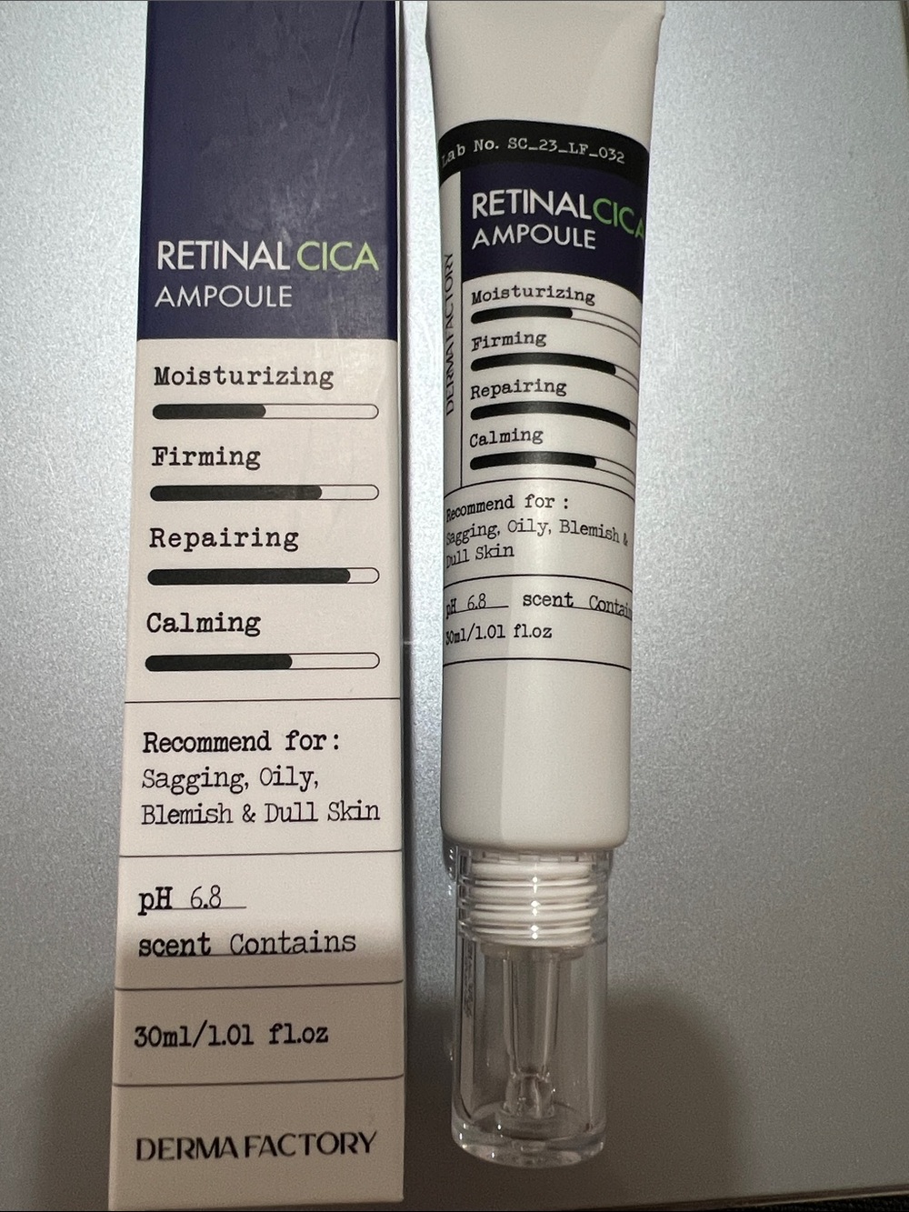 Derma Factory Retinal Cica Ampoule – White Moisturizing Face Serum